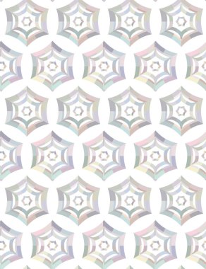 Geometrik yinelenen süs vektör deseni. Pastel tonları olan kusursuz tasarım dokusu