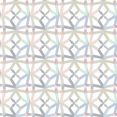 Geometrik yinelenen süs vektör deseni. Pastel tonları olan kusursuz tasarım dokusu