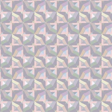 Geometrik yinelenen süs vektör deseni. Pastel tonları olan kusursuz tasarım dokusu