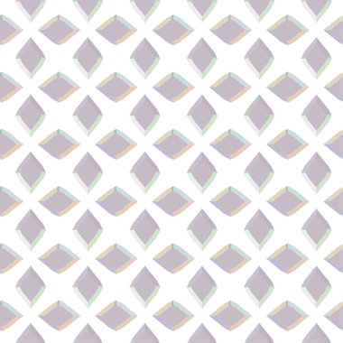 Geometrik yinelenen süs vektör deseni. Pastel tonları olan kusursuz tasarım dokusu