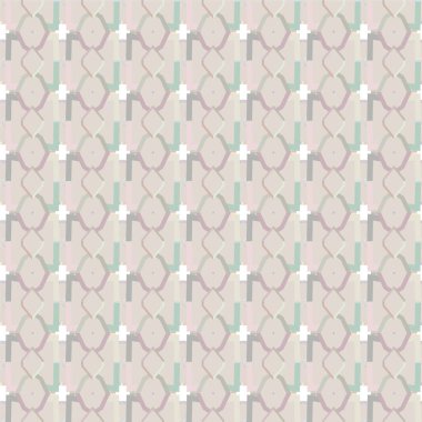 Geometrik yinelenen süs vektör deseni. Pastel tonları olan kusursuz tasarım dokusu