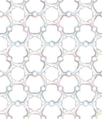 Geometrik yinelenen süs vektör deseni. Pastel tonları olan kusursuz tasarım dokusu