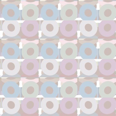 Geometrik yinelenen süs vektör deseni. Pastel tonları olan kusursuz tasarım dokusu
