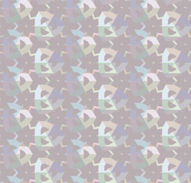 Geometrik yinelenen süs vektör deseni. Pastel tonları olan kusursuz tasarım dokusu