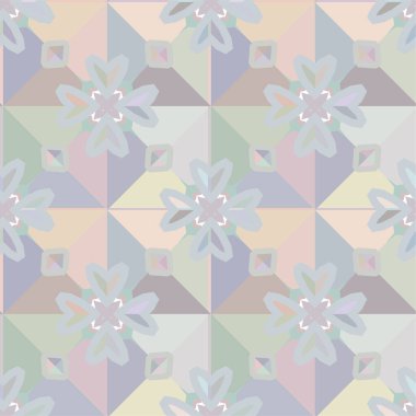 Geometrik süslemeli vektör deseni. Kusursuz tasarım dokusu