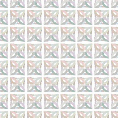 Geometrik yinelenen süs vektör deseni. Pastel tonları olan kusursuz tasarım dokusu