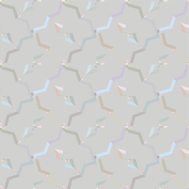Geometrik yinelenen süs vektör deseni. Pastel tonları olan kusursuz tasarım dokusu