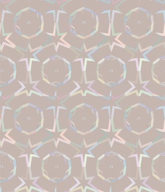 Geometrik yinelenen süs vektör deseni. Pastel tonları olan kusursuz tasarım dokusu