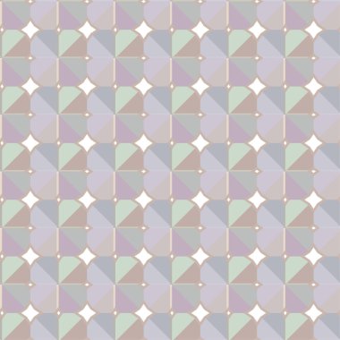 Geometrik yinelenen süs vektör deseni. Pastel tonları olan kusursuz tasarım dokusu