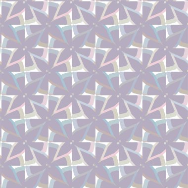 Geometrik yinelenen süs vektör deseni. Pastel tonları olan kusursuz tasarım dokusu