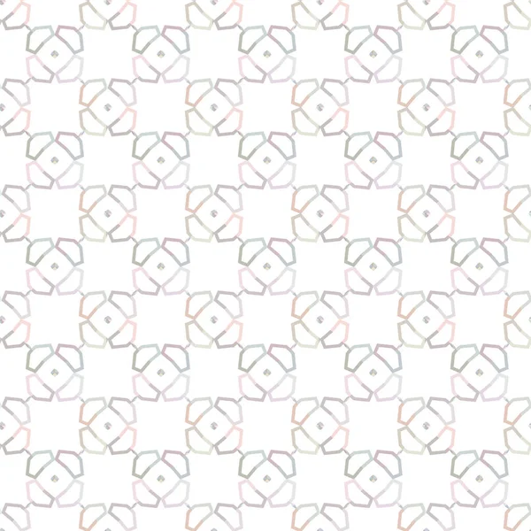 Geometrisch Wiederkehrende Ornamentale Vektormuster Nahtlose Design Textur Mit Pastelltönen — Stockvektor