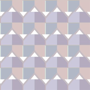 Geometrik süslemeli vektör deseni. Pastel tonları olan kusursuz tasarım dokusu