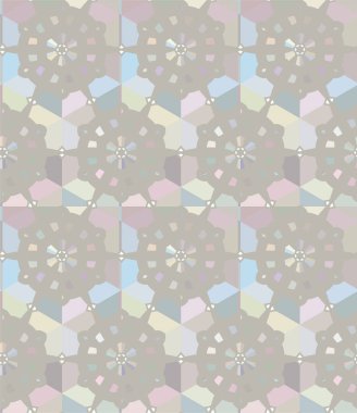 Geometrik süslemeli vektör deseni. Kusursuz tasarım dokusu 