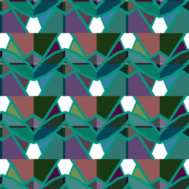 Geometrik süslemeli vektör deseni. Kusursuz tasarım dokusu 