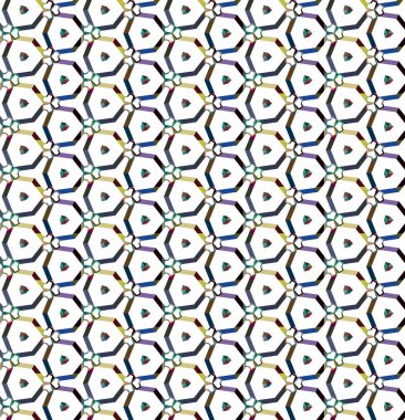 Geometrik süslemeli vektör deseni. Kusursuz tasarım dokusu 