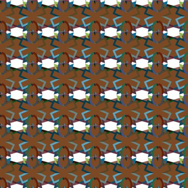 Geometrik süslemeli vektör deseni. Kusursuz tasarım dokusu 