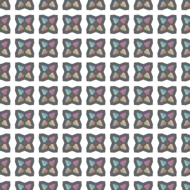 Geometrik süslemeli vektör deseni. Kusursuz tasarım dokusu 