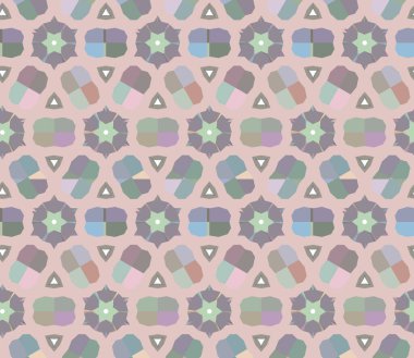 Geometrik süslemeli vektör deseni. Kusursuz tasarım dokusu