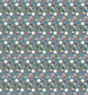 Geometrik süslemeli vektör deseni. Kusursuz tasarım dokusu 