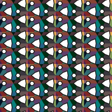 Geometrik süslemeli vektör deseni. Kusursuz tasarım dokusu