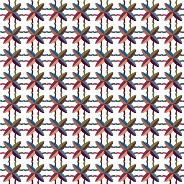 Geometrik süslemeli vektör deseni. Kusursuz tasarım dokusu 