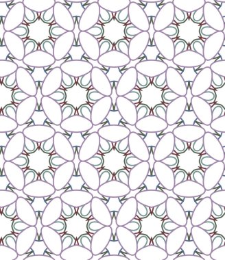 Geometrik süslemeli vektör deseni. Kusursuz tasarım dokusu 