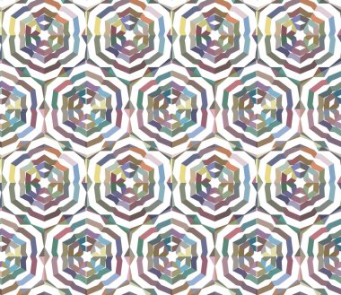 Geometrik süslemeli vektör deseni. Kusursuz tasarım dokusu