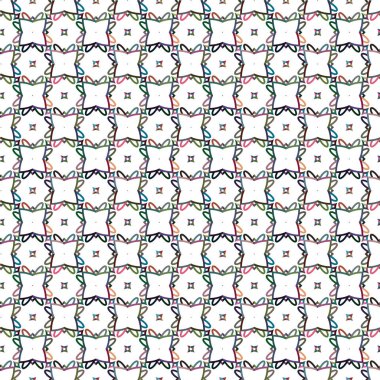 Geometrik süslemeli vektör deseni. Kusursuz tasarım dokusu 