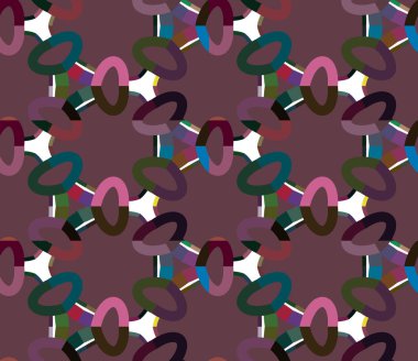 Geometrik süslemeli vektör deseni. Kusursuz tasarım dokusu 