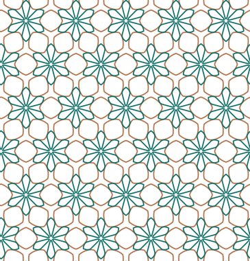 Geometrik süslemeli kusursuz desen. vektör illüstrasyonu