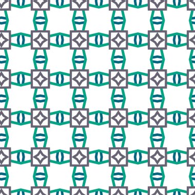 Geometrik süslemeli vektör deseni. Kusursuz tasarım dokusu 