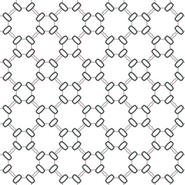 Geometrik süslemeli vektör deseni. Kusursuz tasarım dokusu