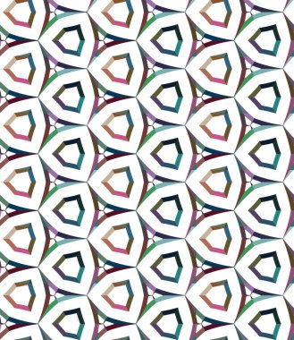 Geometrik süslemeli vektör deseni. Kusursuz tasarım dokusu 