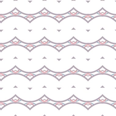 Geometrik süslemeli vektör deseni. Kusursuz tasarım dokusu 