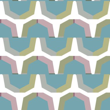 Geometrik süslemeli vektör deseni. Kusursuz tasarım dokusu 
