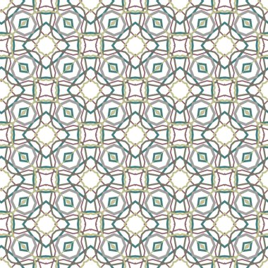 Geometrik süslemeli vektör deseni. Kusursuz tasarım dokusu 