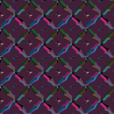 Geometrik süslemeli vektör deseni. Kusursuz tasarım dokusu 