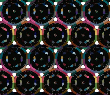 Geometrik süslemeli vektör deseni. Kusursuz tasarım dokusu 