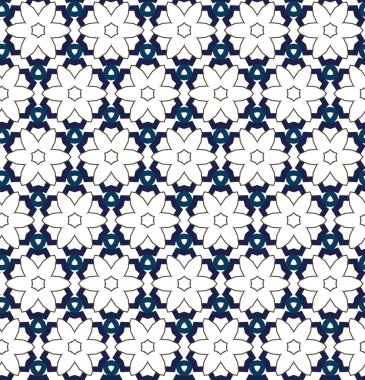 Geometrik süslemeli vektör deseni. Kusursuz tasarım dokusu