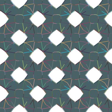 Geometrik süslemeli vektör deseni. Kusursuz tasarım dokusu 