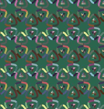 Geometrik süslemeli vektör deseni. Kusursuz tasarım dokusu 