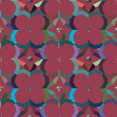 Geometrik süslemeli vektör deseni. Kusursuz tasarım dokusu 