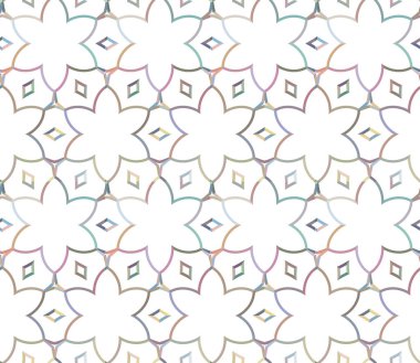 Geometrik süslemeli vektör deseni. Kusursuz tasarım dokusu 