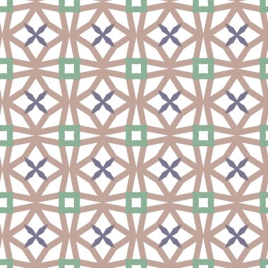 Geometrik süslemeli vektör deseni. Kusursuz tasarım dokusu 