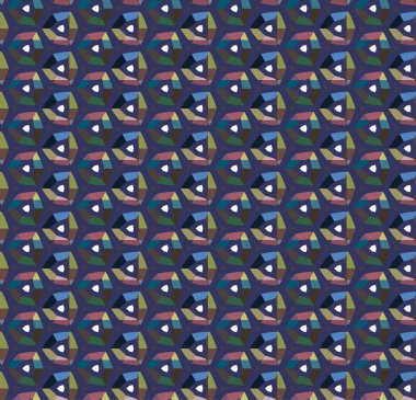Geometrik süslemeli vektör deseni. Kusursuz tasarım dokusu 