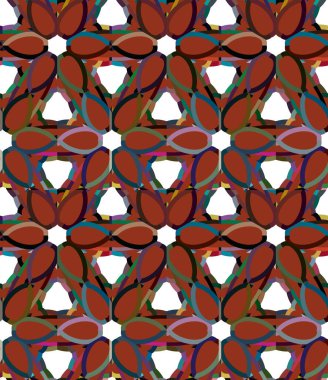 Geometrik süslemeli vektör deseni. Kusursuz tasarım dokusu 