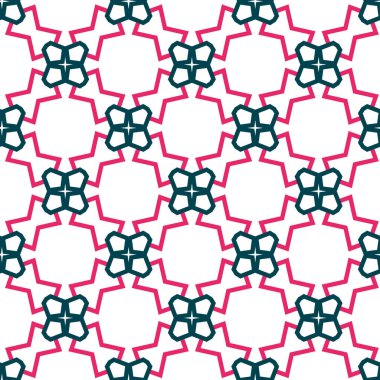 Geometrik süslemeli vektör deseni. Kusursuz tasarım dokusu 