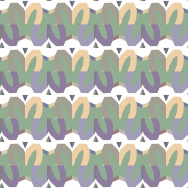 Geometrik süslemeli vektör deseni. Kusursuz tasarım dokusu 