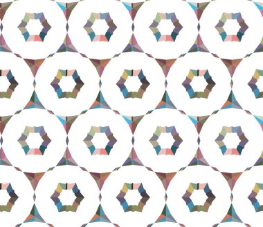 Geometrik süslemeli vektör deseni. Kusursuz tasarım dokusu 