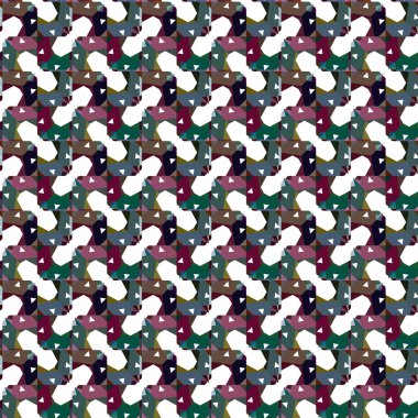 Geometrik süslemeli vektör deseni. Kusursuz tasarım dokusu